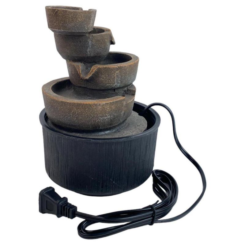 Fuente Decorativa con Luz Diseño Circular 14x20Cm