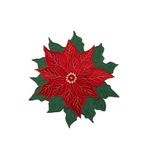 Individual con Flor de Pascua Roja 40x40 Cm