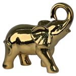 Figura Decorativa Elefante Dorado
