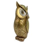 Figura Decorativa Búho Dorado con Textura 22Cm