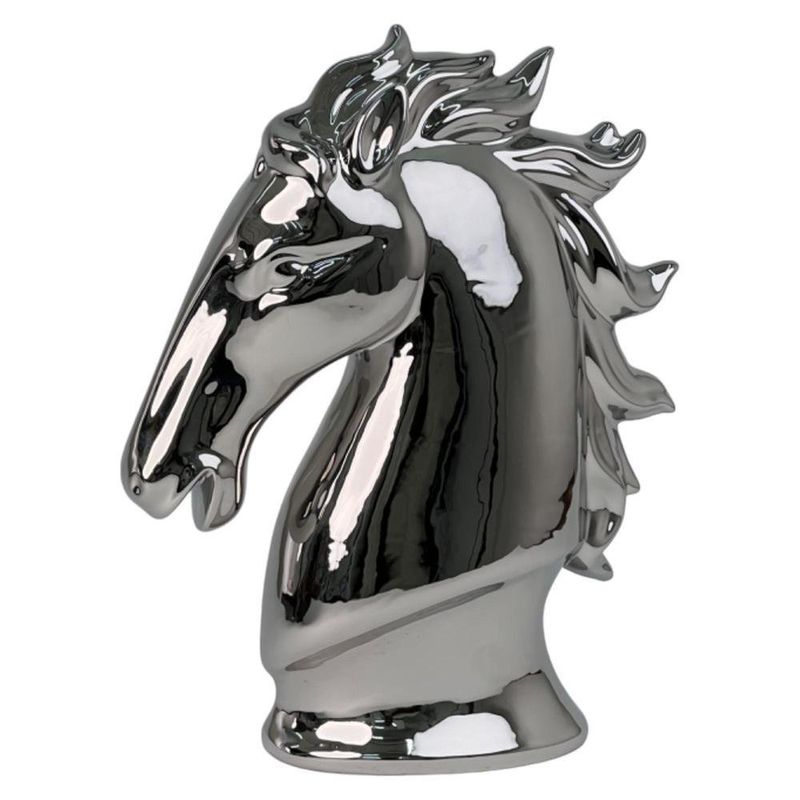 Figura Decorativa Cabeza de Caballo Metálica