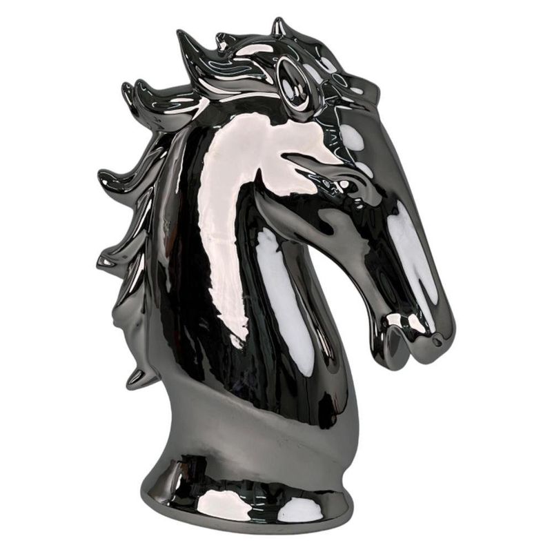 Figura Decorativa Cabeza de Caballo Metálica