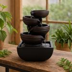 Fuente Decorativa con Luz Vasijas Negras 13x18.5 Cm