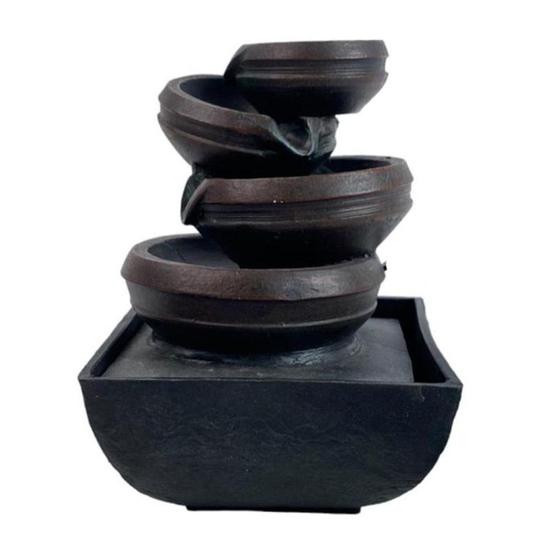 Fuente Decorativa con Luz Vasijas Negras 13x18.5 Cm