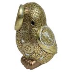 Figura Decorativa Búho Dorado 19Cm
