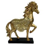 Figura Decorativa Caballo Dorado
