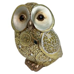Figura Decorativa Búho Dorado