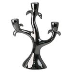 Candelero Decorativo Metálico Cromado 35 Cm