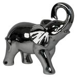 Figura Decorativa Elefante Metálico Gris