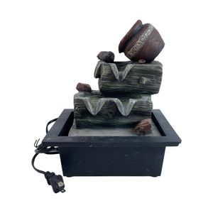 Fuente Decorativa Con Luz Troncos y Vasija 21x26Cm