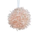 Bola Decorativa de Hilo con Brillo Rosada