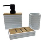 Set de 3 Accesorios para Baño Color Blanco