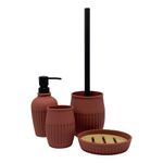 Set de 4 Piezas para Baño Color Terracota