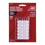 Set de 20 Ganchos Transparente Adhesivo Desmontable