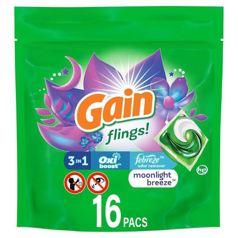 Cápsulas de Detergente Moonlight Breeze 16 Pzas