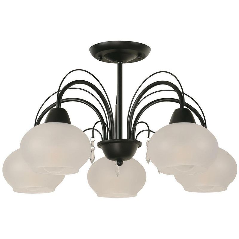Lámpara De Techo Negra Y Blanco 5 Luces Base E27 40 W - Z