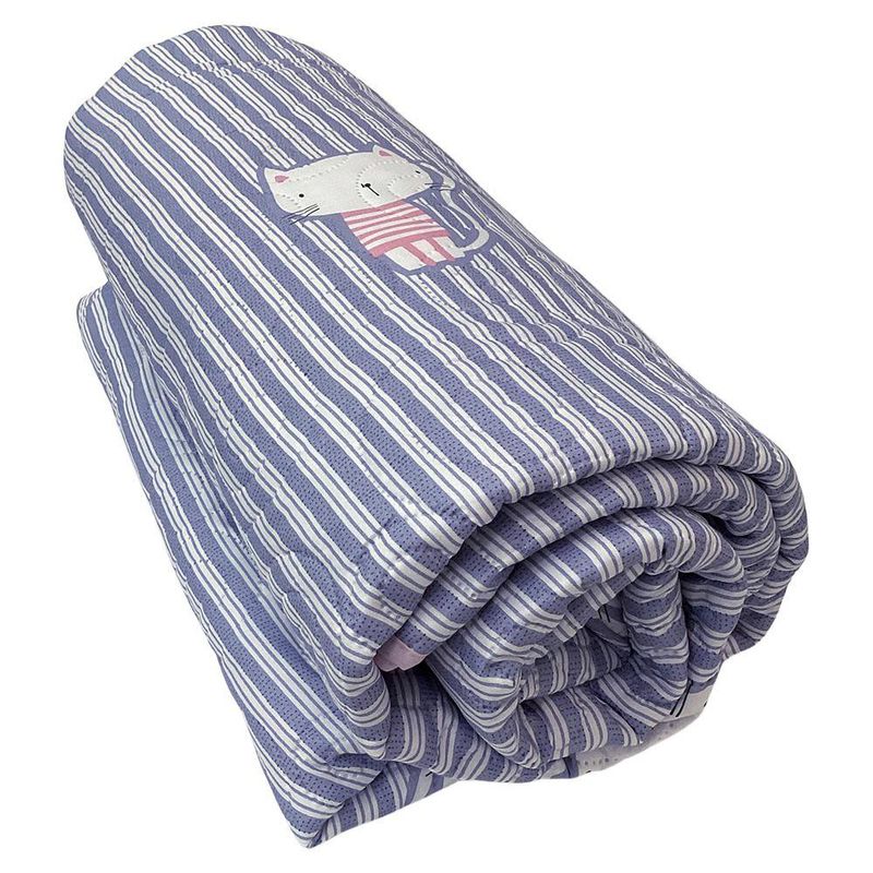 Cubrecama Imperial Diseño Rayado Gatitos 170x225Cm