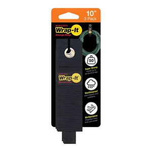 Set De Correas Para Almacenar Negro 25 Cm 3 Pzas - Wrap-it