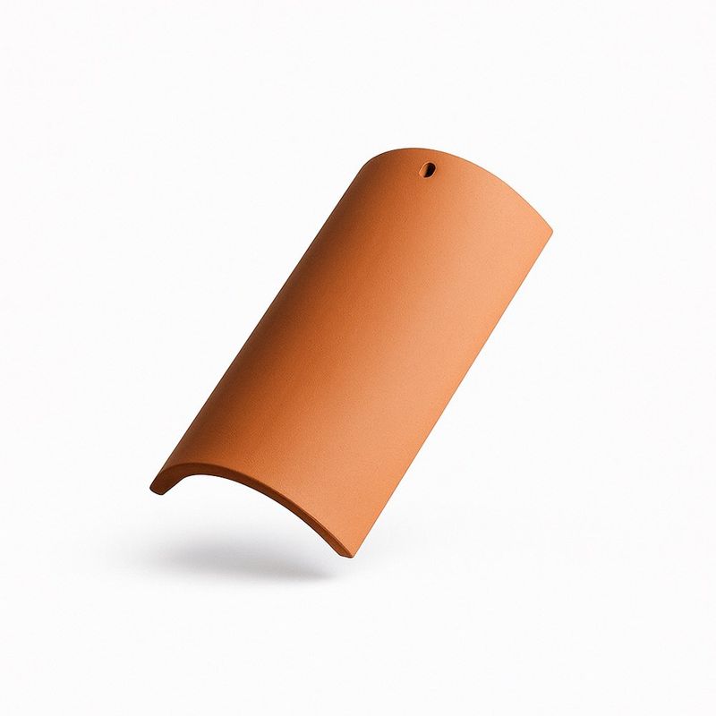 Teja Media Caña Color Terracota Mate