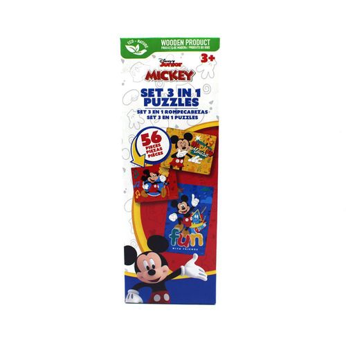 Set de 3 Rompecabezas de Mickey