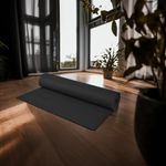 Mat de Yoga Antideslizante Color Negro de 6 mm