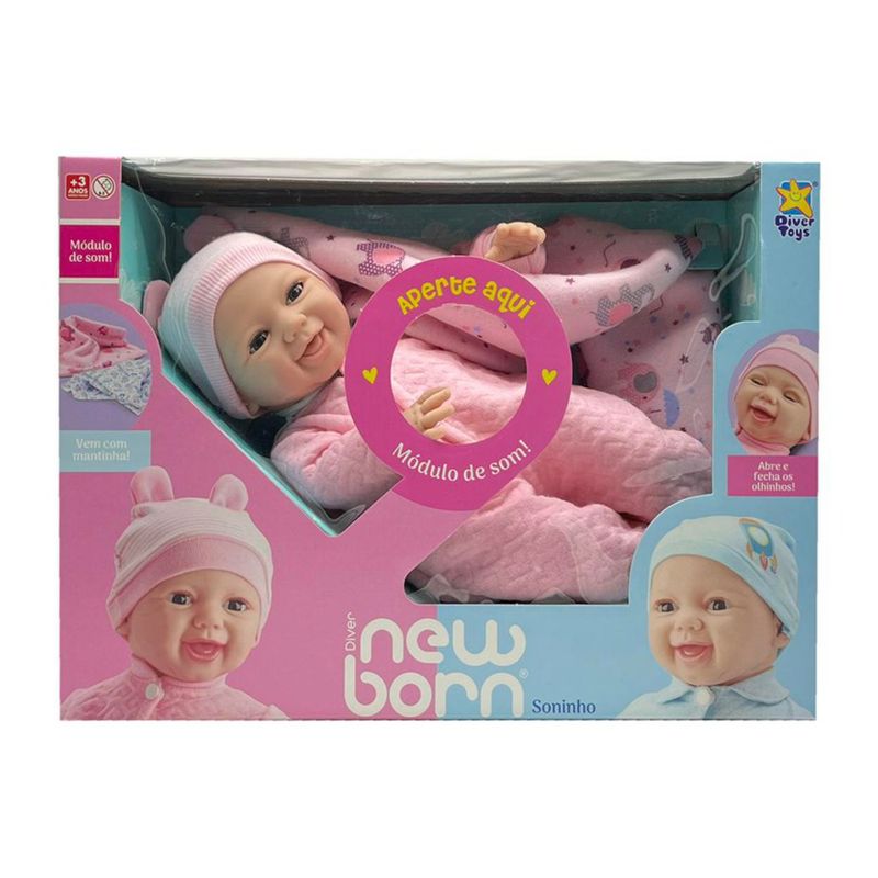 Muñeco Bebé Durmiendo Rosa