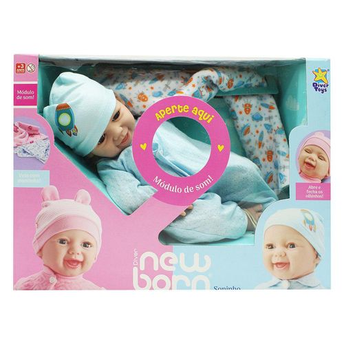 Muñeco Bebé Durmiendo Azul
