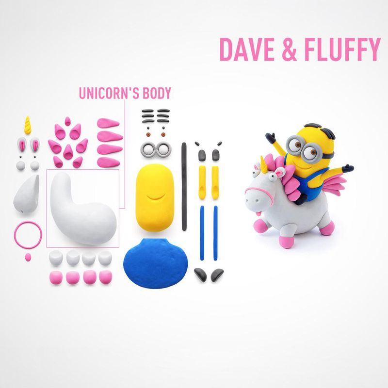 Set de 5 Latas de Arcilla Dave y Fluffy