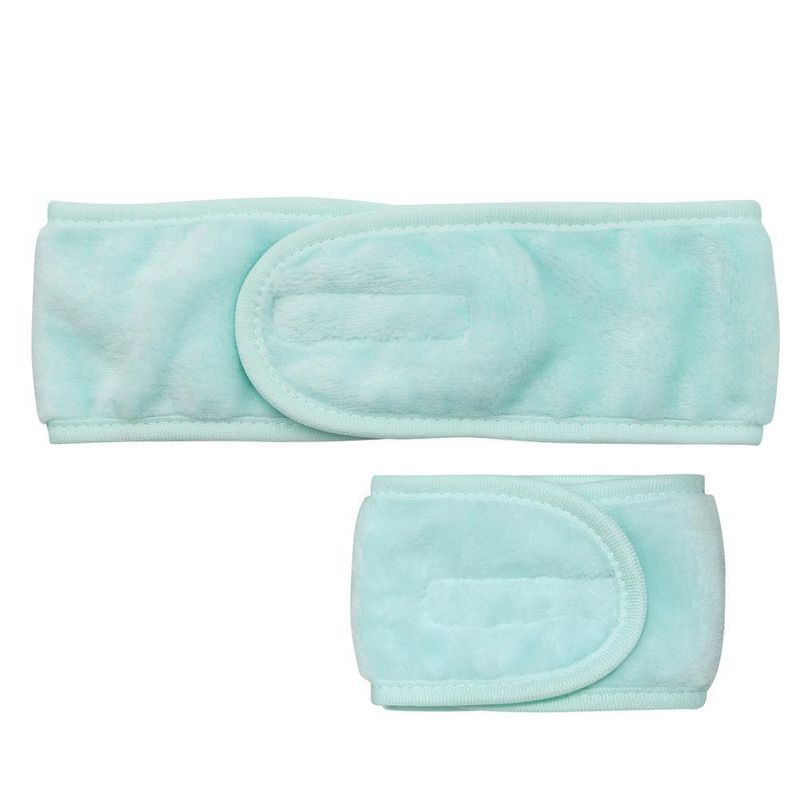 Set de 3 Brochas + Banda para Cabello Celeste