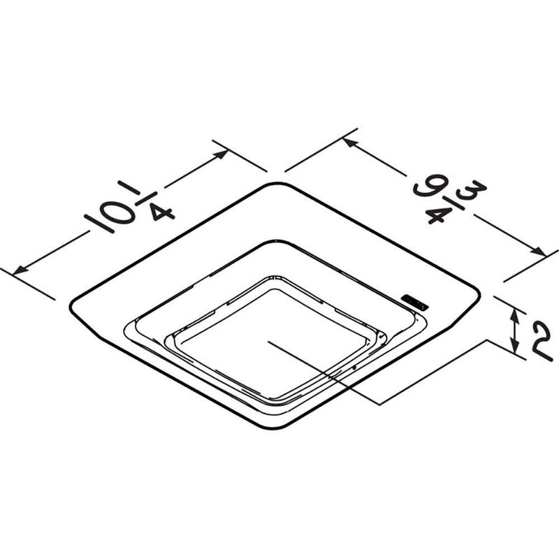 Tapadera Para Extractor De Olores De Plástico 9.7X2 Plg - Broan