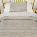 Set Cubrecama Imperial Líneas Beige/Blanco