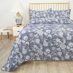 Set Cubrecama King Ramas Dhelia Azul