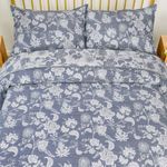 Set Cubrecama King Ramas Dhelia Azul