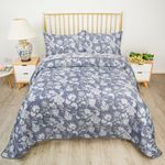 Set Cubrecama King Ramas Dhelia Azul