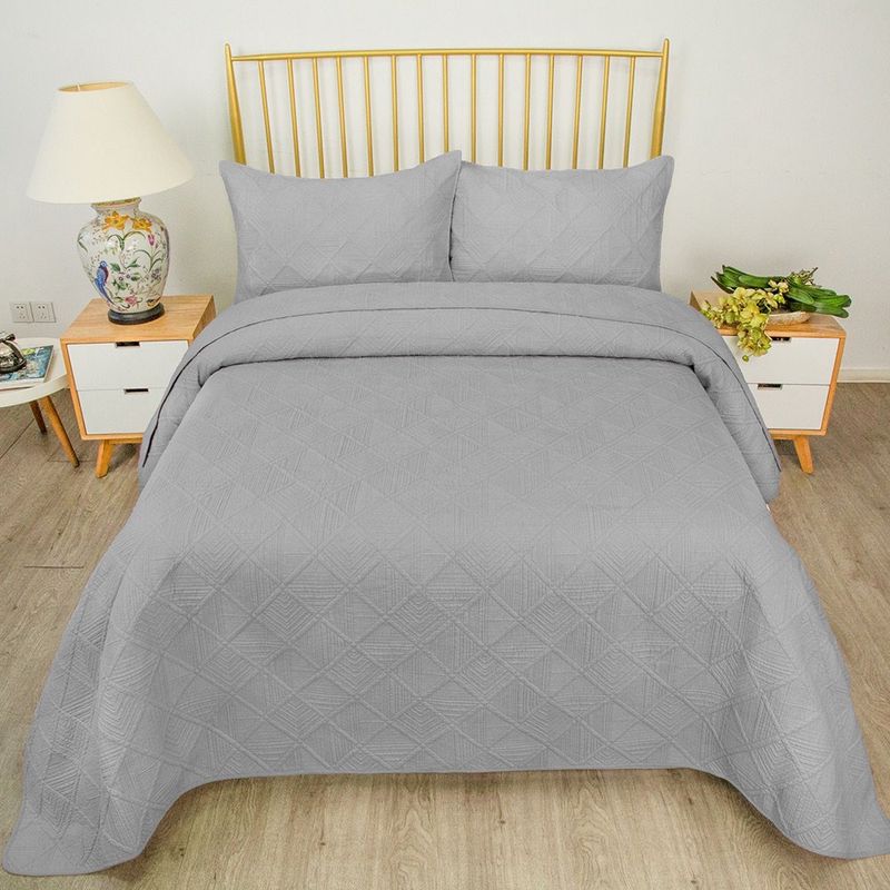 Set Cubrecama King Gris