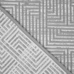 Set Cubrecama Full/Queen Líneas Gris/Blanco