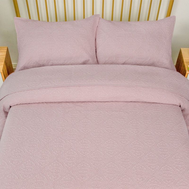 Set Cubrecama King Rosado