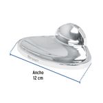 Jabonera Ovalada Metálica Cromada Aqua