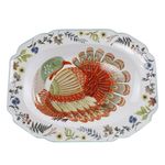 Plato Ovalado Diseño Pavo 47 Cm