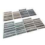 Set de 2 Alfombras de Baño Color Azul con Diseño a Rayas