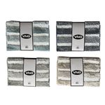 Set de 2 Alfombras de Baño Color Azul con Diseño a Rayas