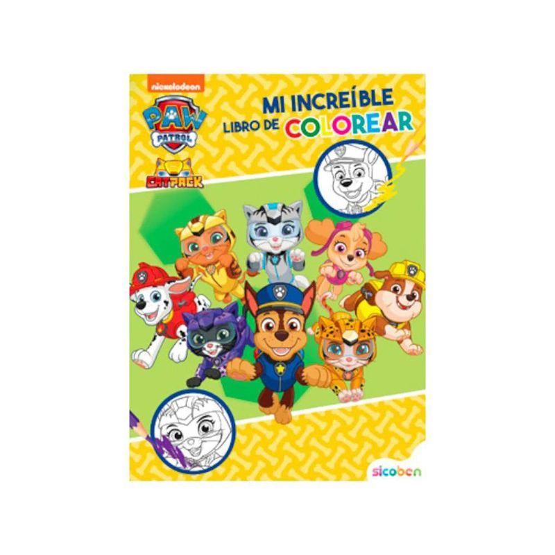 Mi Increíble Libro de Colorear Paw Patrol Sicoben 24 Pzas
