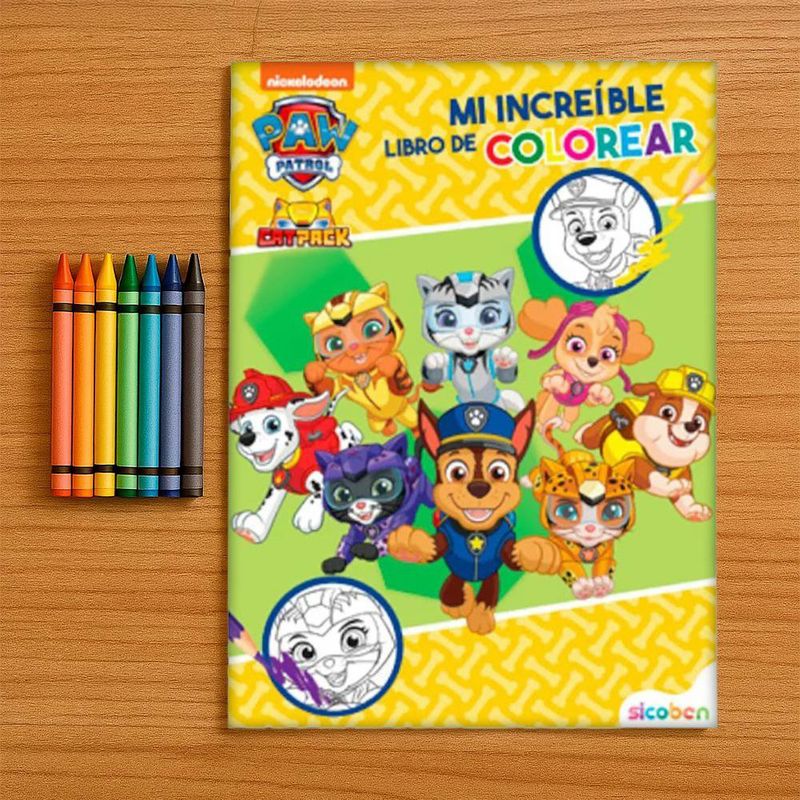 Mi Increíble Libro de Colorear Paw Patrol Sicoben 24 Pzas