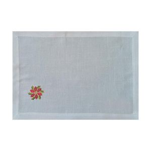 Set 2 Individuales y 2 Servilletas con Flor Navideña