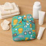 Pañal de Tela con Estampado de Animales de la Selva