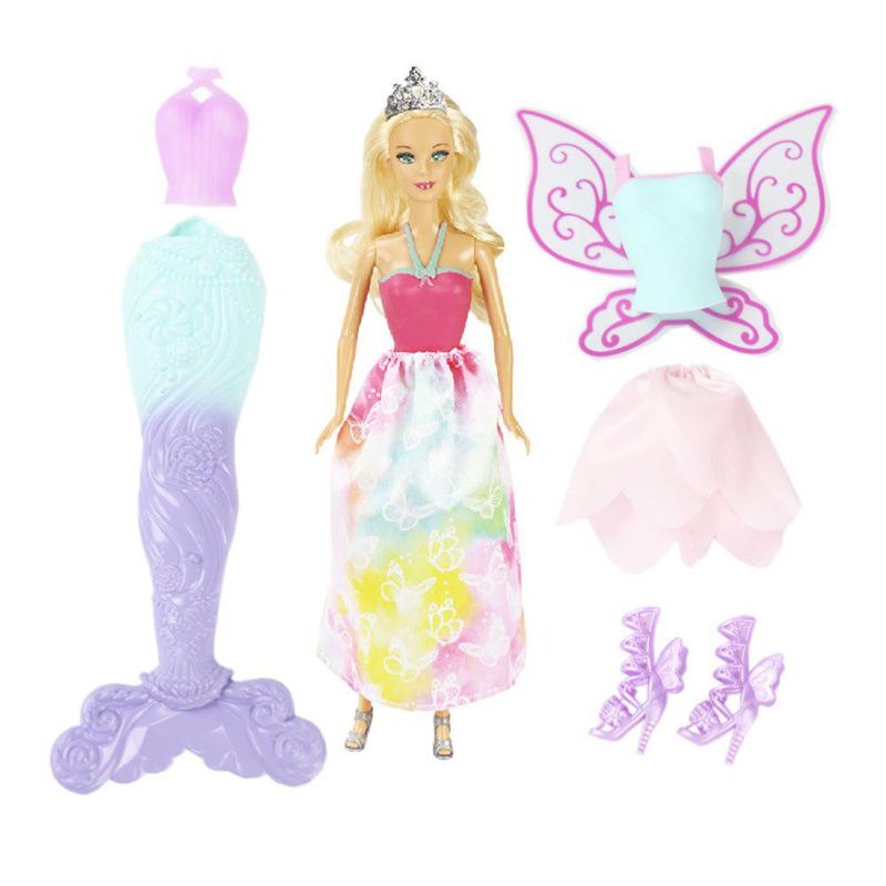 Muñeca 3 en 1 Princesa Hada y Sirena