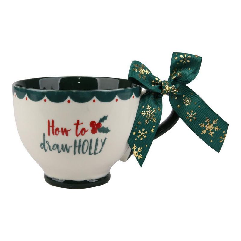 Taza Navideña Verde Holly