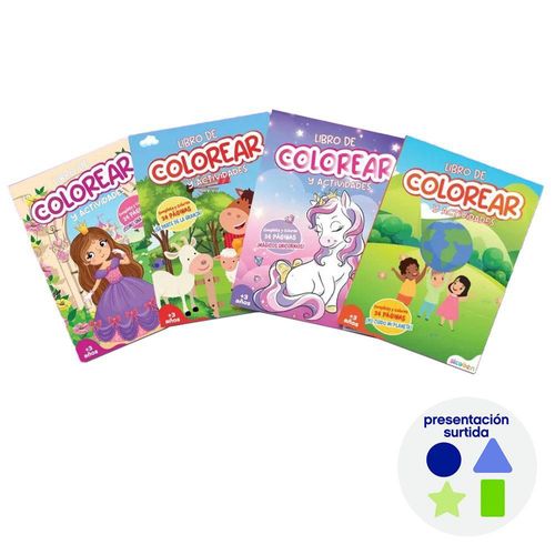 Libro Actividades y Colorear Sicoben 24 Pzas