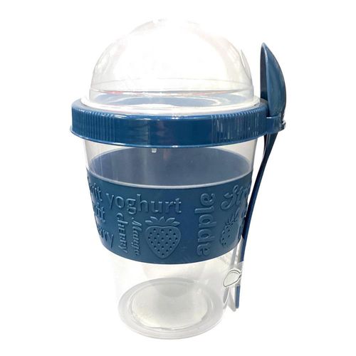 Vaso para Yogurt con Cuchara y Tapa Colores Surtidos