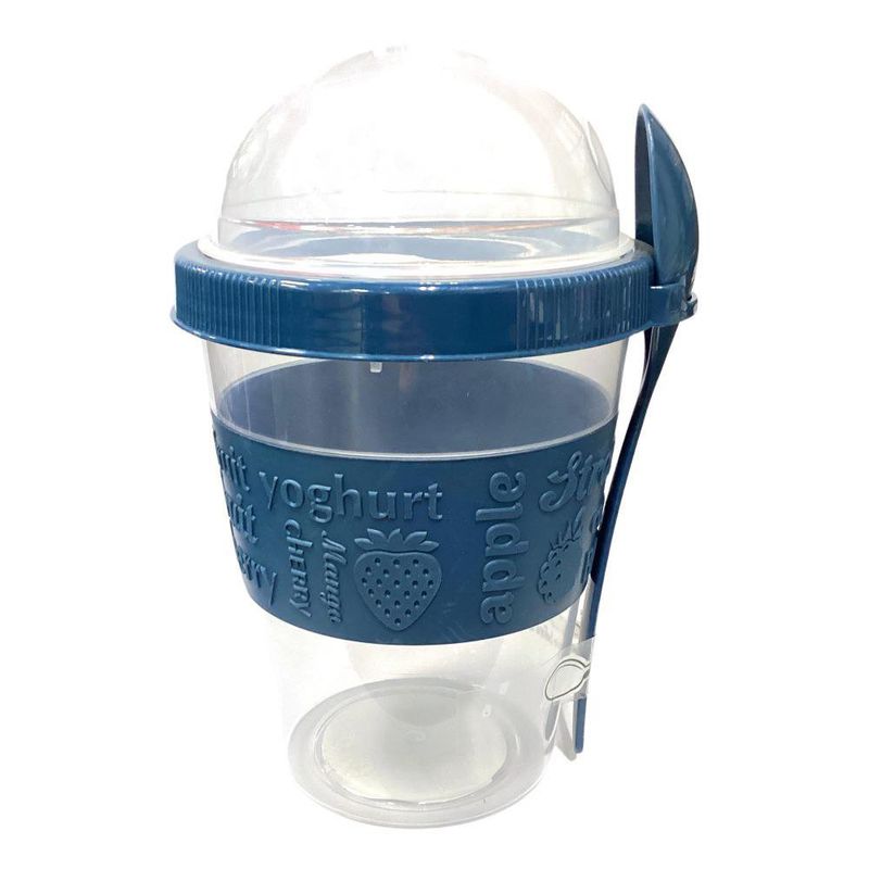 Vaso para Yogurt con Cuchara y Tapa Colores Surtidos